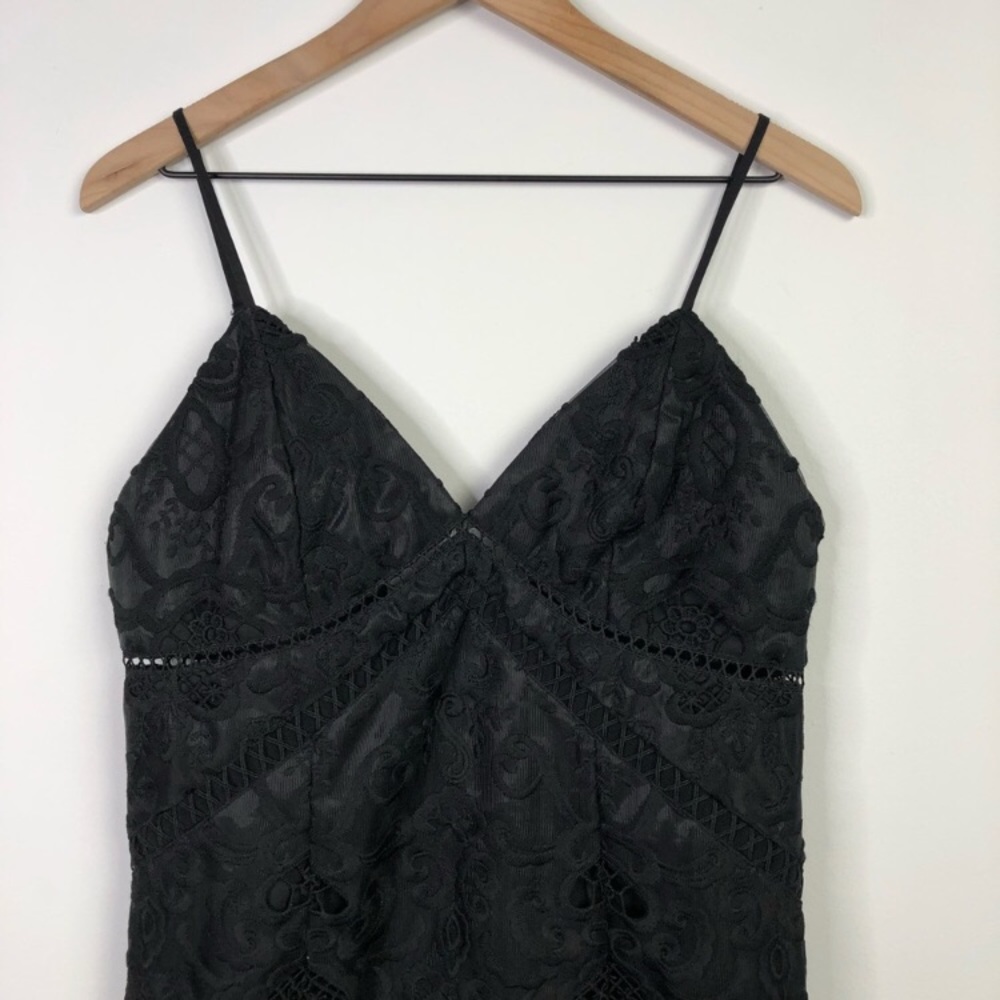 Bardot Lola Black Lace Sleeveless Midi Dress Large - Picture 4 of 8
